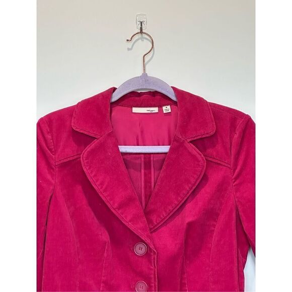 Halogen Hot Pink Corduroy Jacket Size Medium - Picture 2 of 7